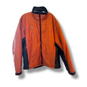 Mens XL Mountain Hardwear Raw Carnelian and Black PrimaLoft Jacket